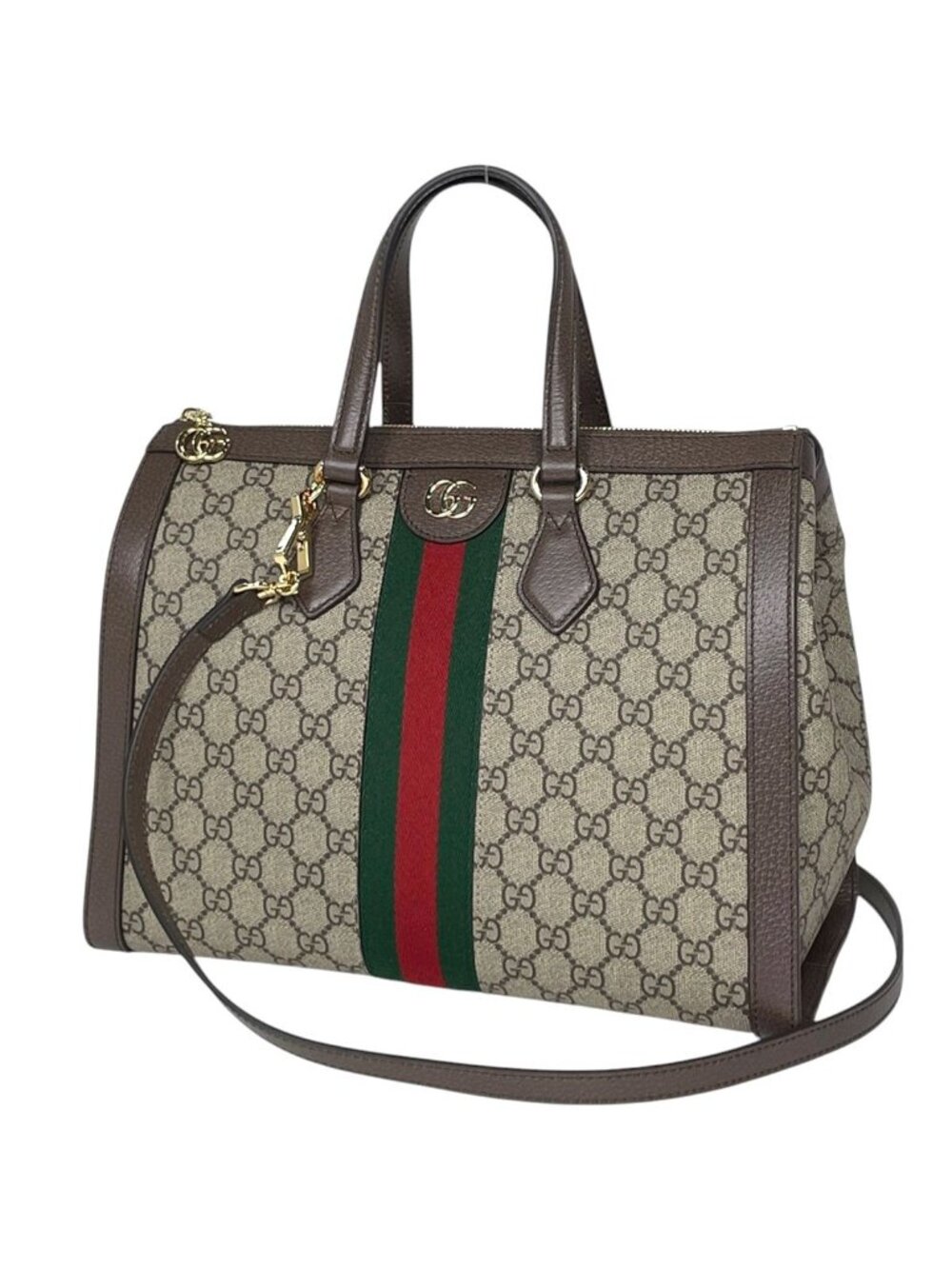 Gucci Ophidia Handbag 2-Way GG Supreme Beige Brown